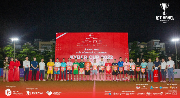 Giải đá ICT Hà Nội - Kyber Cup 2022: Với 18 nhà tài trợ và 16 đội bóng